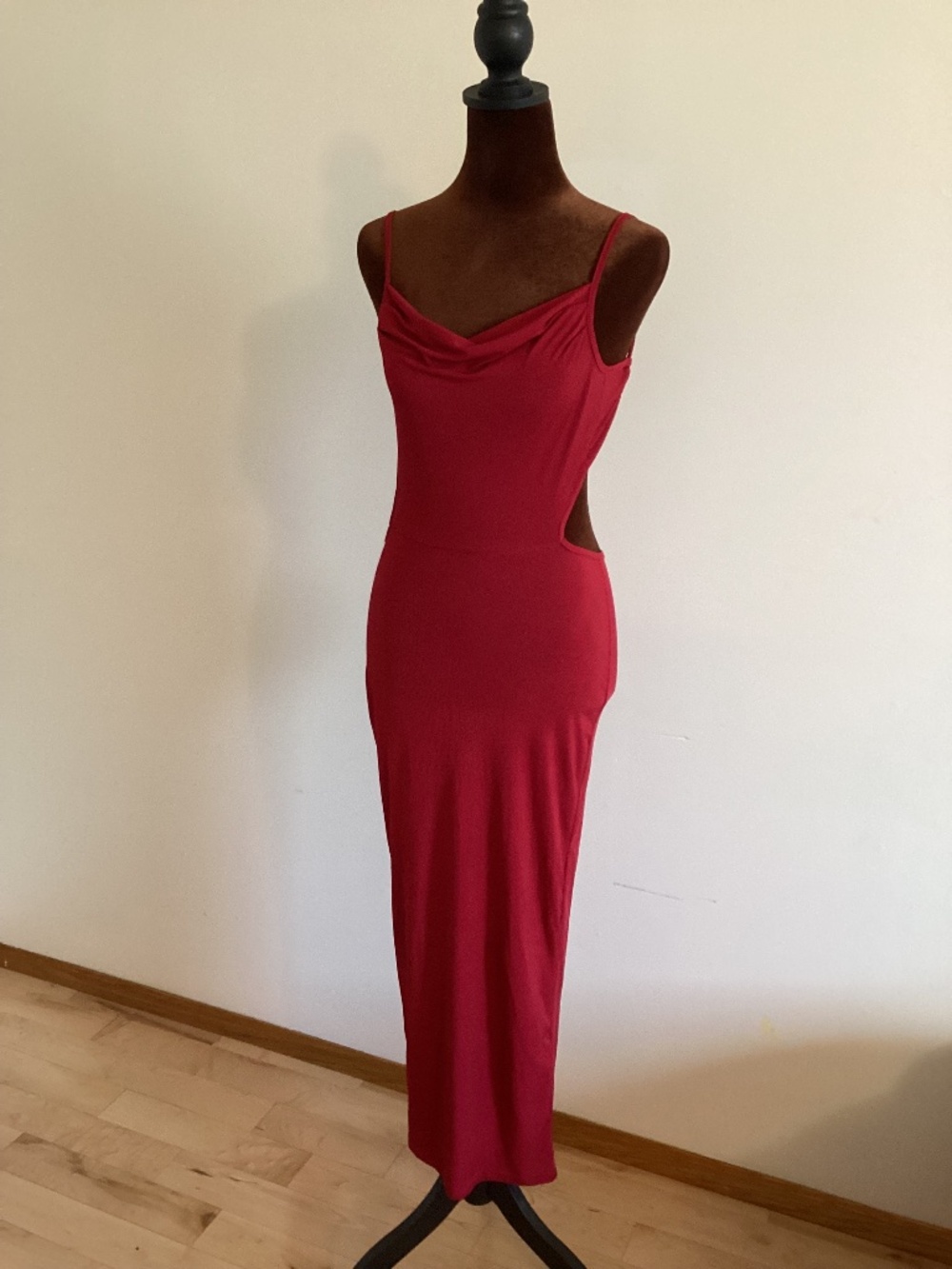 Maxi open back dress with tie back